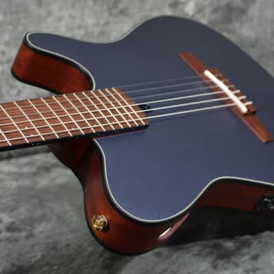 Ibanez FRH10N Thinline Classical Acoustic Nylon Acoustic Electric Indigo Blue Metallic Flat w/ FREE Same Day Shipping image 5