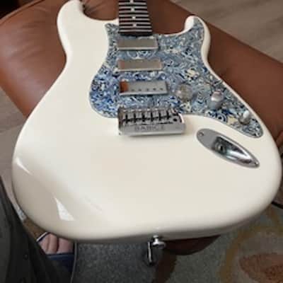 920D Custom+ Triple Lollar Mini Humbuckers + Warmoth Roasted Maple Neck + 7Way Switching +Blue Shell Pickguard + Strat Body+ Fender Brushed Chrome Locking Tuners +Babicz "Full Contact Hardware"+ Stainless Steel Frets image 4