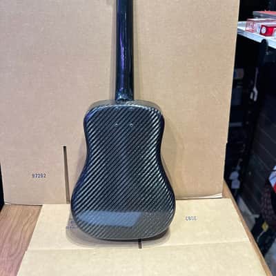 KLOS Carbon Fiber Travel Acoustic Guitar w/ Padded Case – Black – Used image 12