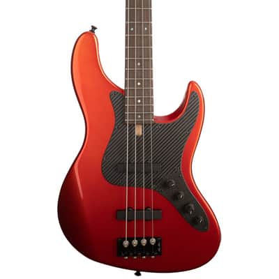Brubaker JXB-4 Standard Bass Guitar, Tangerine Metallic - Mint Open Box image 1