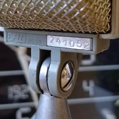 rear BEAG dynamic microphone EAG MD-16N (akg D12 type) 1970s XLR with stand image 16