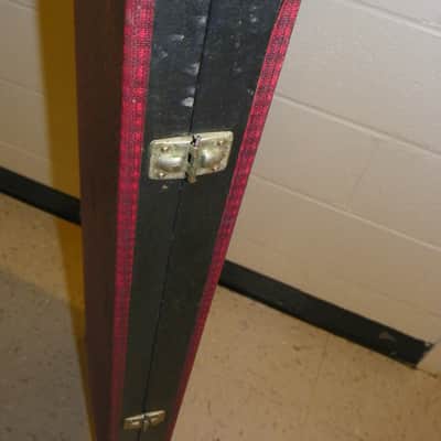 1960's*TEISCO-KENT-*RED PLAID*GUITAR CASE*BARITONE?BASS INTERIOR 43"x21.5"x13.5" image 3