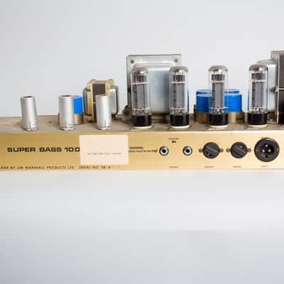 Marshall JMP Model 1992 Super Bass 100 Tube Half Stack Amplifier (1973), ser. #SB/A 2951E. image 9