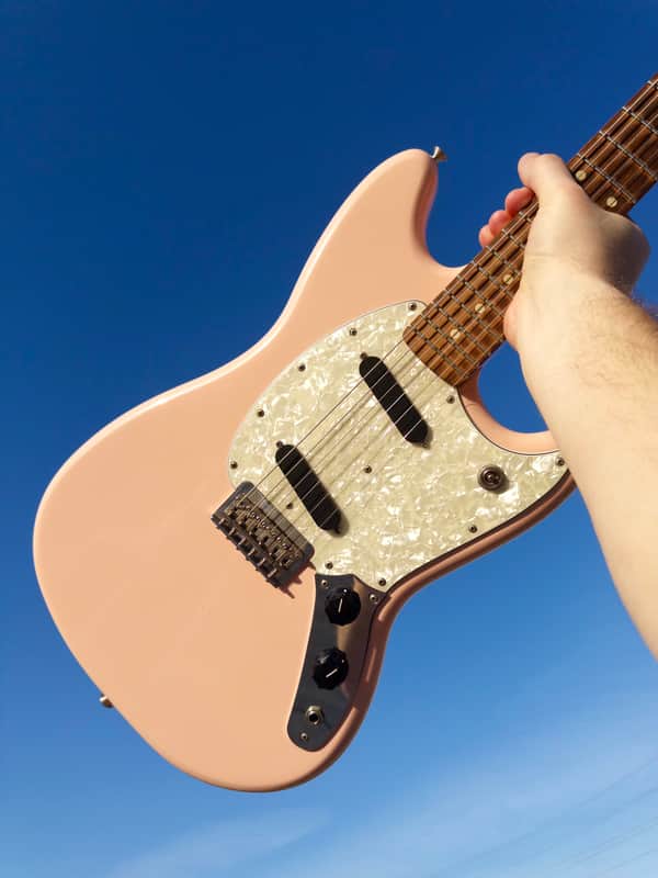 2017 Fender Mustang Guitar - Limited Edition Shell Pink