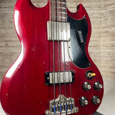 Greco EB-550 SG Bass 1983 - Cherry Red image 2