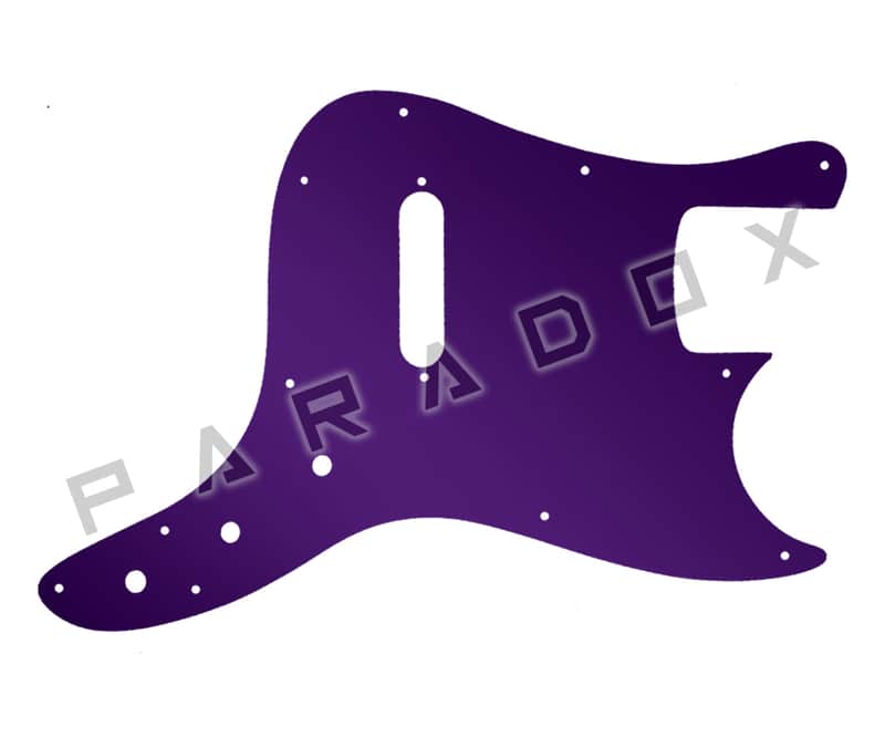 Custom Pickguard For 2004 Made in Indonesia Squier Affinity Bronco Bass - Purple Mirror Acrylic .125" image 1