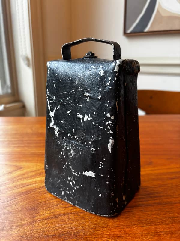 Vintage 1900s 7" Steel Cowbell Unmarked - See Video! image 1
