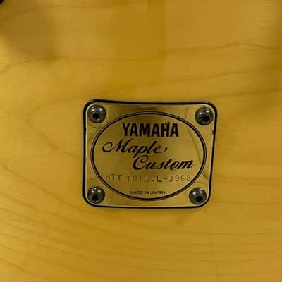 Yamaha Maple custom gold lugs 14x12 tom Blonde natural image 2