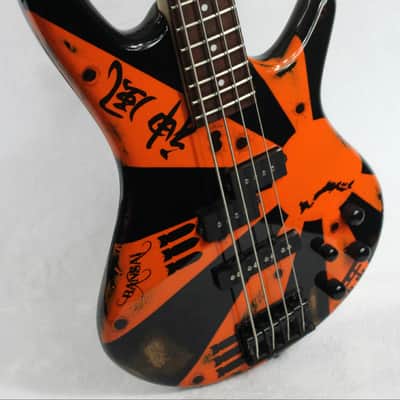 Custom Painted 2019 Ibanez Gio SGR 200B With Light Relic and Graphics image 3