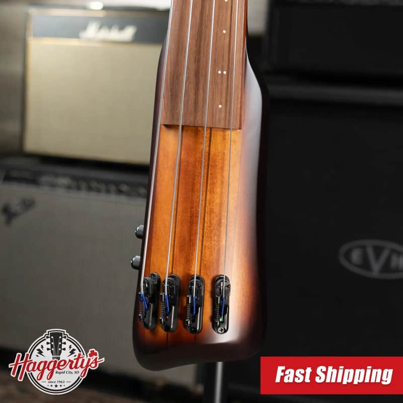 Ibanez Bass Workshop UB804 4-String Electric Upright Bass - Mahogany Oil Burst with Gig Bag image 1