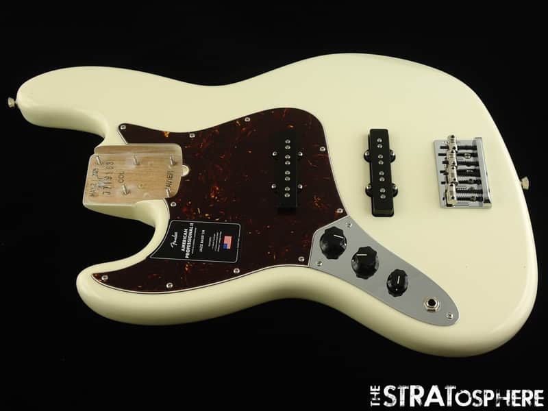 LEFTY Fender American Professional II Jazz Bass LOADED BODY, J USA Olympic White image 1