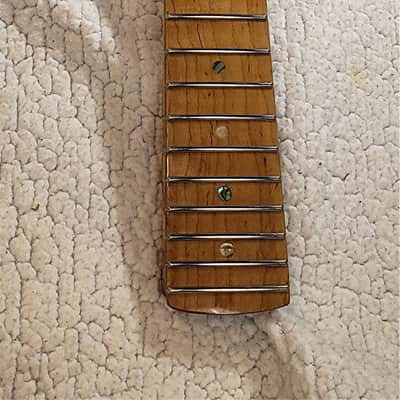 Overstock special on a beautiful USA made Roasted,flame maple neck with flame maple fingerboard. Made for Strat body .#MMS-P1 image 7