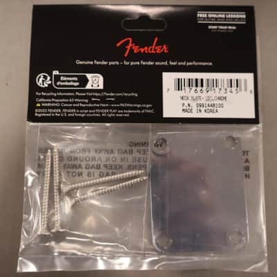 Fender 4-Bolt Vintage-Style Neck Plate "F" (Chrome) image 3