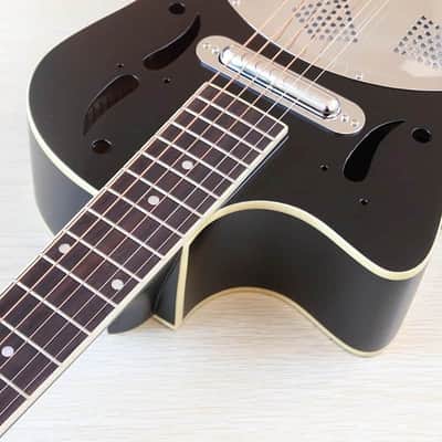 Left Handed Custom Resonator Guitar, Laminated Spruce Top Body, Mahogany Neck image 5