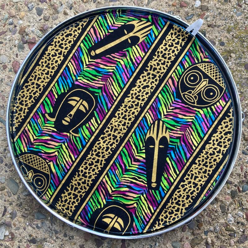 13" Drum Bunny reversible partial mute - fabric drum cover - dampener - compare to Drum Tortillas and Big Fat Snare image 1