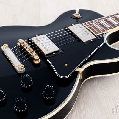 2000 Epiphone by Gibson Les Paul Custom Black Beauty LPC-80 w/ Case & Open Book Headstock, Japan Fujigen image 6