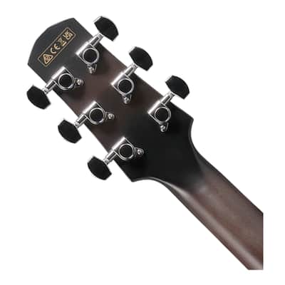 Used Ibanez AAD77CE A/E Guitar - Transparent Black Sunburst High Gloss image 5