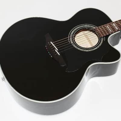 Takamine EG523SCB Black Jumbo Acoustic-Electric Guitar image 2
