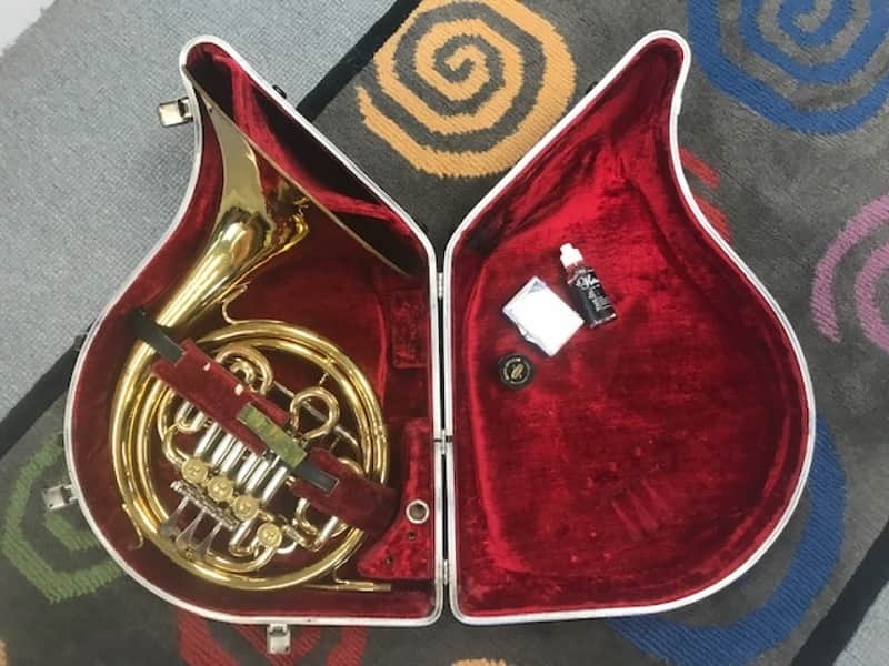 Vintage Getzen Elkhorn Compensating Double French Horn with Case/Mouthpiece. Sale Benefits Music Education Nonprofit! image 1