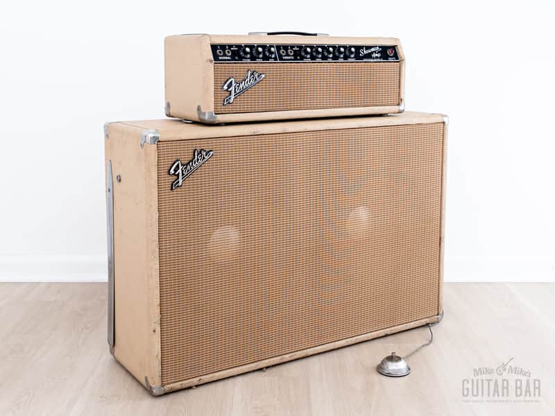 1963 Fender Dual Showman Pre-CBS Vintage Blonde Black Panel Piggyback Tube Amp w/ 7355 Tubes, JBL D130 Speakers image 1