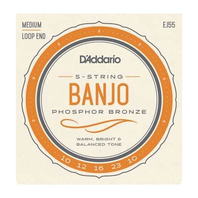 D'Addario EJ55 5-String Banjo Strings, Phosphor Bronze, Medium, 10-23 image 4