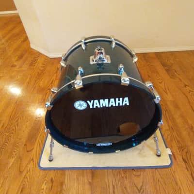 Yamaha Oak custom made in Japan 18 x 22 inch bass drum uzukiri emerald lacquer outstanding! image 1