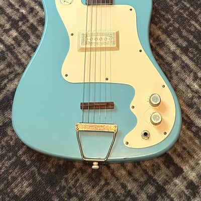 1960s Kay K311 Vanguard Electric Guitar - Teal / Pale Blue image 1