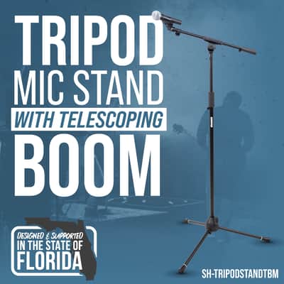 B-Stock Shure by Gator Tripod Mic Stand with Telescoping Boom and Standard Twist Clutch; (SH-TRIPODSTANDTBM) image 9