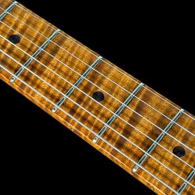 2026 Lucky Dog Evangelist Tele Master Grade Flame Top ~ Transparent Caribbean Blue image 7