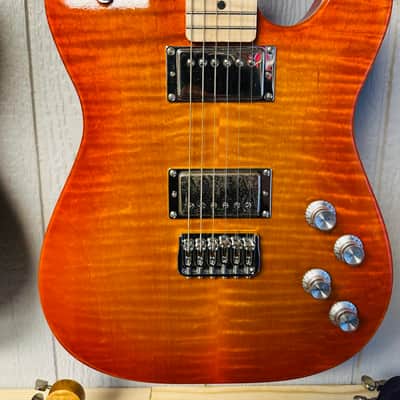 Warmoth Telecaster 2026 - Flamed orange burst image 2