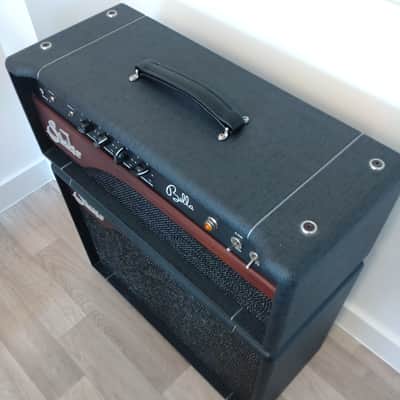 Suhr Bella 44-Watt Guitar Amp Head + 1×12 Cab (Mahogany Panels, Black Tolex) image 2