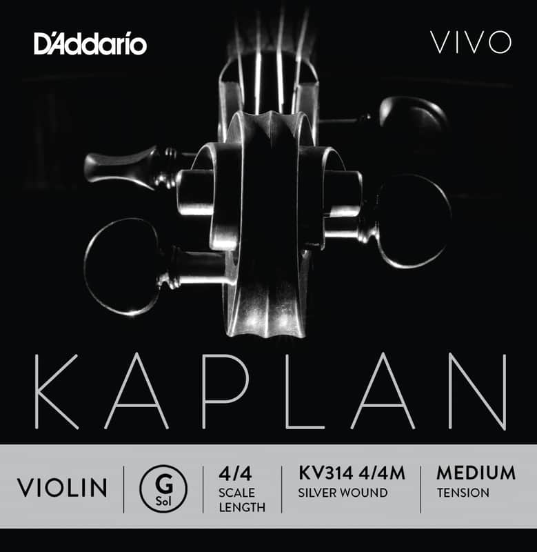D'Addario KV314 4/4M Kaplan Vivo 4/4 Violin String - G Medium image 1