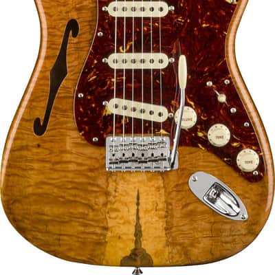 Fender : Artisan Spalted Maple Stratocaster Thinline EB AGN image 1