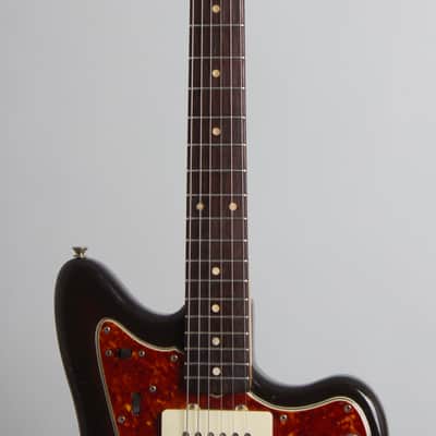 Fender  Jazzmaster Solid Body Electric Guitar (1960), ser. #47491, original brown tolex hard shell case. image 8