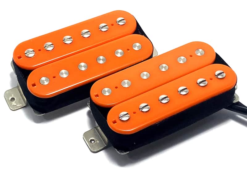 Dragonfire A5 Bucker Pickup Set, Passive Bridge+Neck AlNiCo Humbuckers, Collaborative HH Set ~ Orange image 1