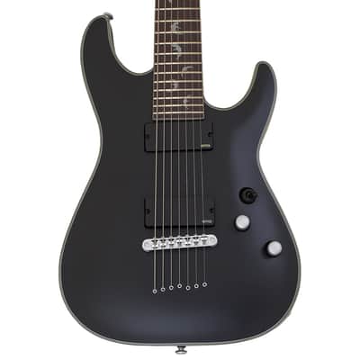 Schecter Damien Platinum-7 guitar in Satin Black B-Stock 0334 image 2