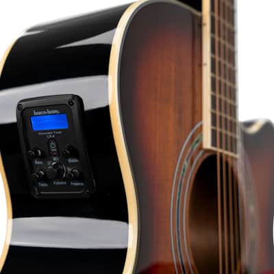 Washburn EA55G-A | Mini-Jumbo Acoustic / Electric Exotic Koa Burst. New with Full Warranty! image 1