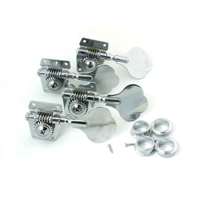 4x Universal Bass Guitar Tuners Tuning keys Head Peg ,Open Gear /Right /Chrome image 1