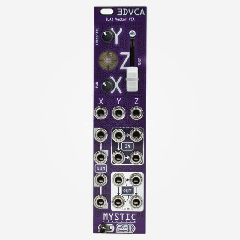 Mystic Circuits 3DVCA Eurorack Quad VCA, Stereo Crossfader, Vector Mixer and Quadraphonic Panner Module image 1