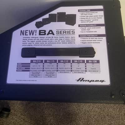 Ampeg BA-112v2 75-Watt 1x12" Bass Combo 2014 - Present - Black image 2