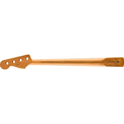 Fender Roasted Maple Jazz Bass Neck, 20 Medium Jumbo Frets, 9.5" Radius, āCā Shape image 2