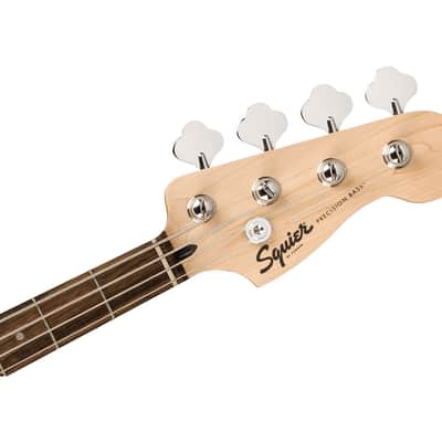 Used Squier Sonic Precision Bass Electric Guitar - Black w/ Laurel FB image 9