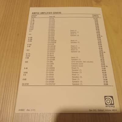 Vintage February 1977 Ampeg Amplifier Price List! Rare, Original Case Candy, Paperwork! image 3