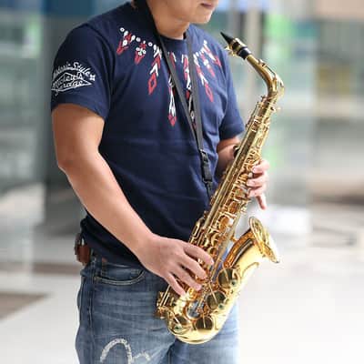 bE Alto Saxphone E Flat Sax Brass Lacquered Gold 802 Key Woodwind with Gig Bag & Accessories image 5