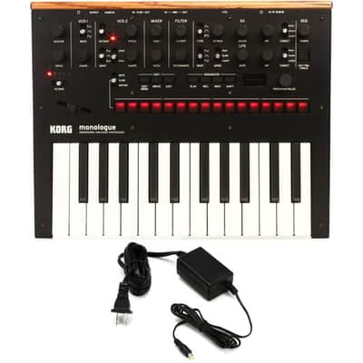 Korg monologue Analog Synthesizer with 9V Power Supply - Black image 2