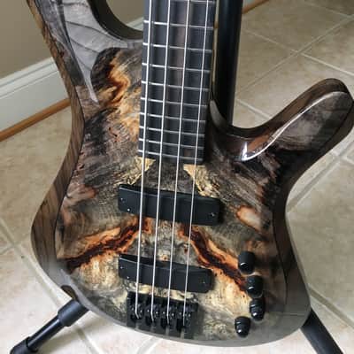 Kiesel V49K Vanquish 4 string 2017 Buckeye Burl 2017 NAMM Build image 5