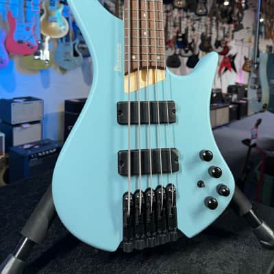 Ibanez Bass Workshop EHB605 5-string Electric Bass Guitar - Purist Blue Matte, Free Plek! 748 image 5