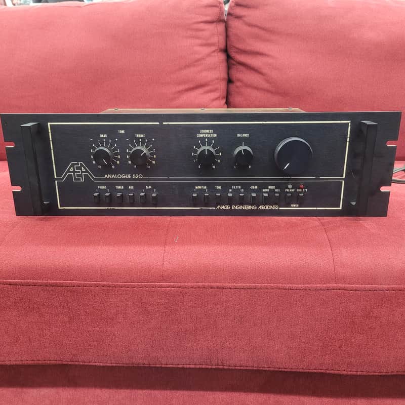 RARE! Analog Engineering Associates Analogue 520 Stereo Preamp 1970s - Black image 1