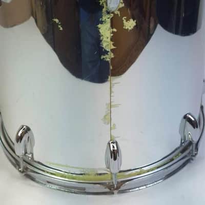 Slingerland 15x15"Chrome Over Wood Power Mega-Tom Magnum Vintage 3ply Maple Drum image 17