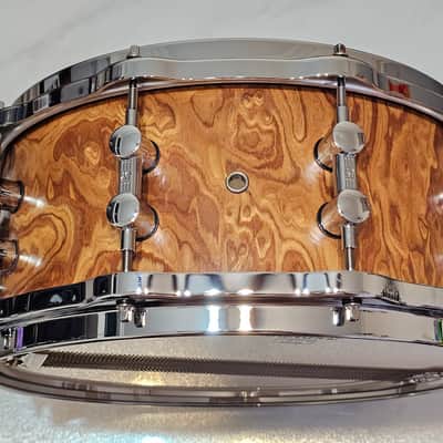 Sonor SC 10 1406 SDWD S Classix 14"x 6" Scandinavian Birch Snare in Walnut Root Veneer w/ Hella Hoops image 4